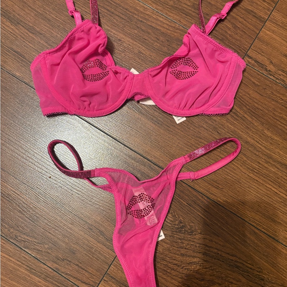 NWOT Victoria’s Secret Bling Lingerie Set